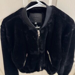 Plush Faux Fur Bomber Jacket by BlankNYC Women's Size M New without Tags